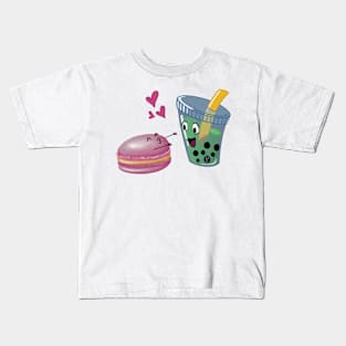 Macaron Loves Boba Kids T-Shirt